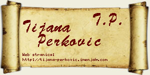 Tijana Perković vizit kartica